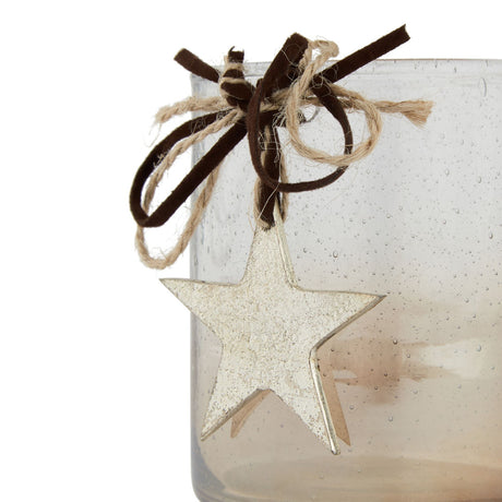 coffee ombre collection candle holder votive with star
