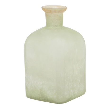 smoked sage and aged brass large candle holder vase