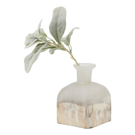 burnished dipped and aged brass candle holder vase