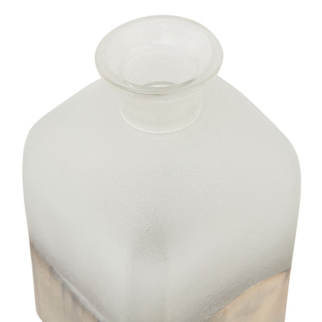 burnished dipped and aged brass large candle holder vase