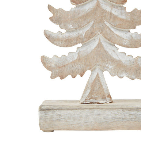 white wash collection wooden tiered tree decoration