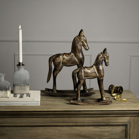 natural rocking horse