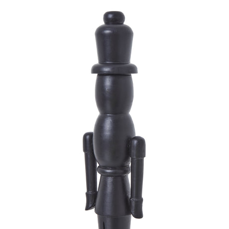 minimalist black wooden nutcracker decoration