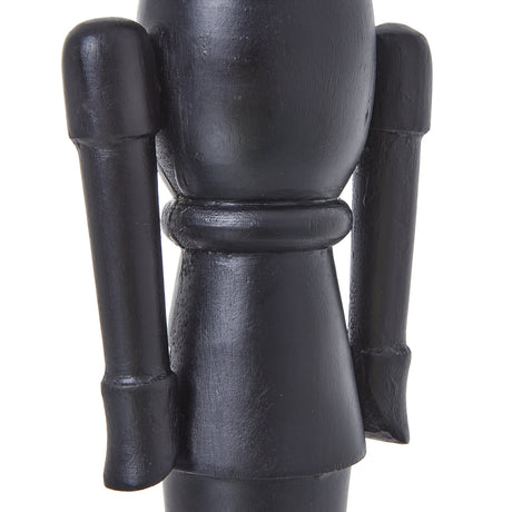 minimalist black wooden nutcracker decoration