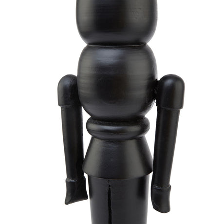 minimalist black wooden large nutcracker decoration