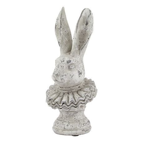 stone effect ruffle hare ornament