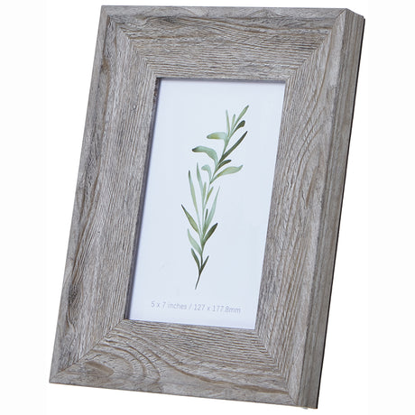 grey washed 5x7 photo frame