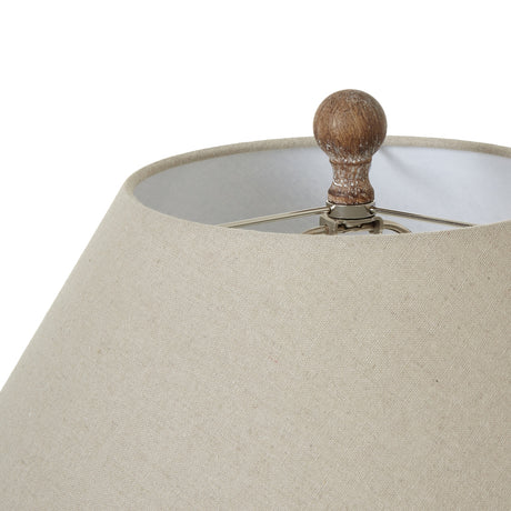 saturn table lamp with linen shade