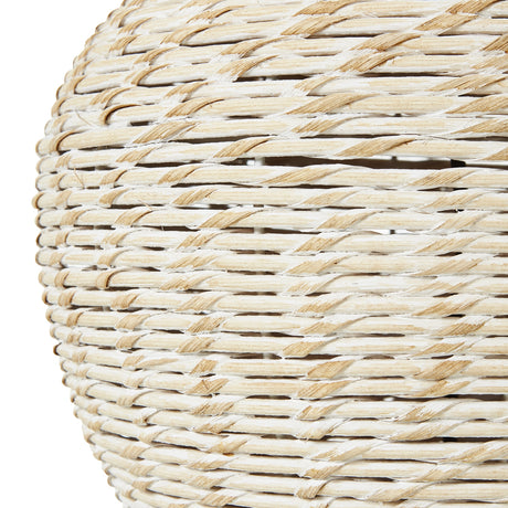 white wash wicker table lamp with linen shade
