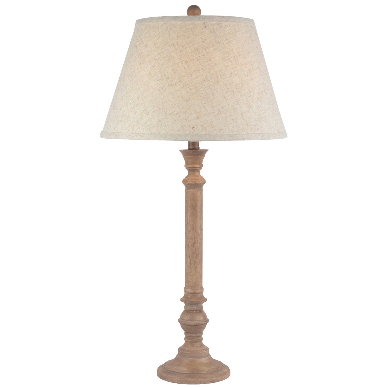 Ambre Table Lamp With Edged Linen Shade