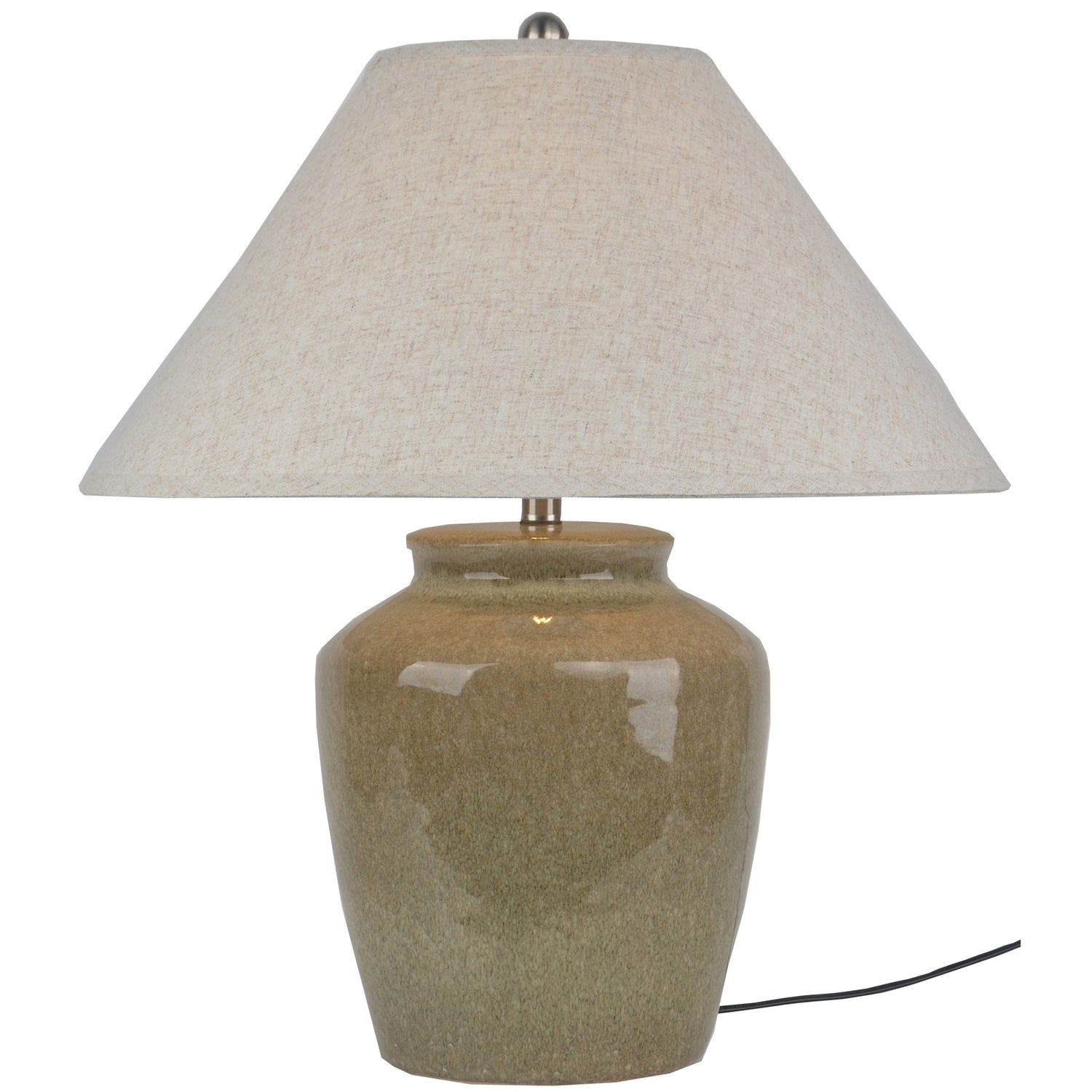 Mariette Ceramic Table Lamp With Edged Linen Shade