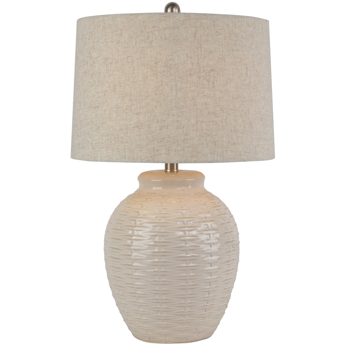Josephine Ceramic Table Lamp With Linen Shade