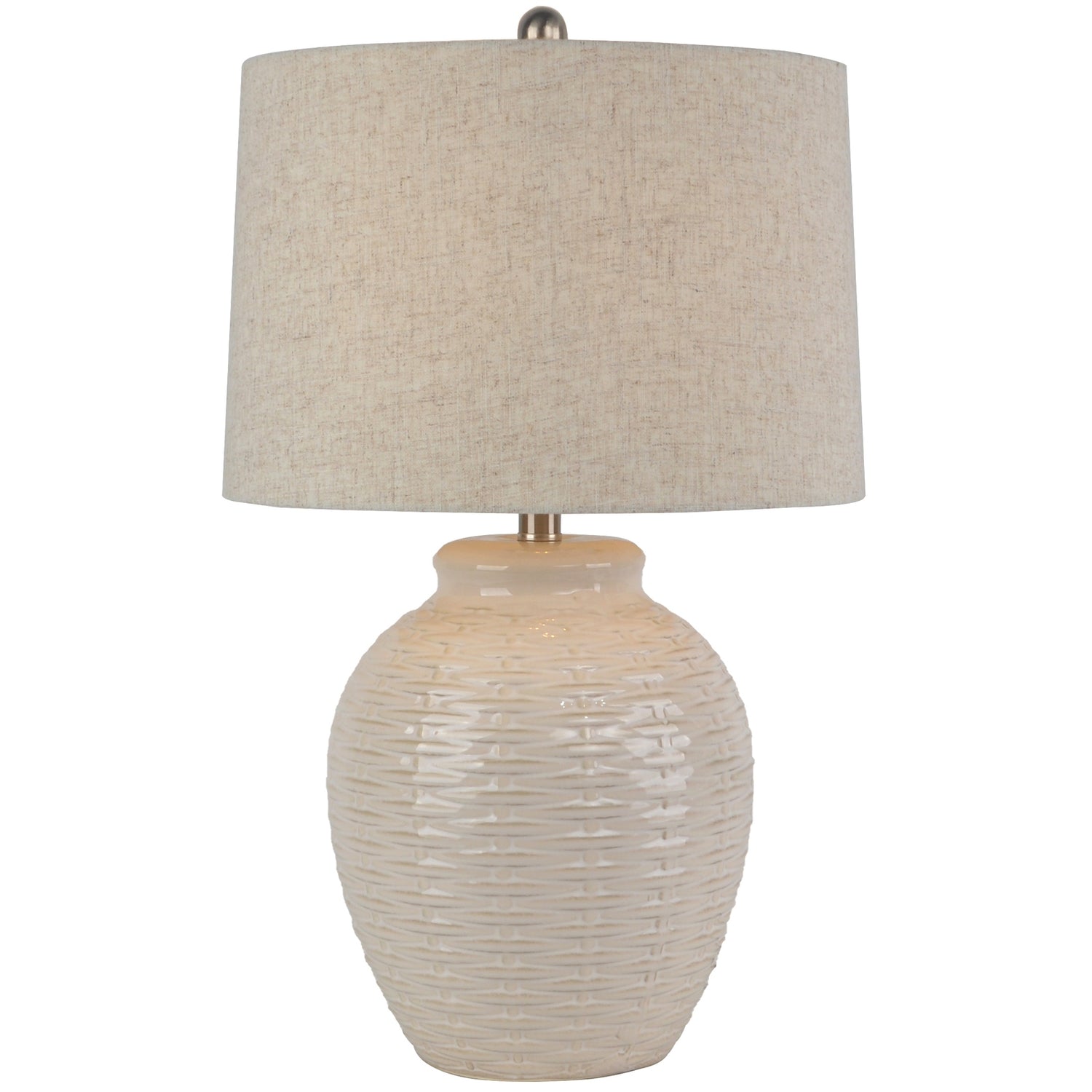 Josephine Ceramic Table Lamp With Linen Shade
