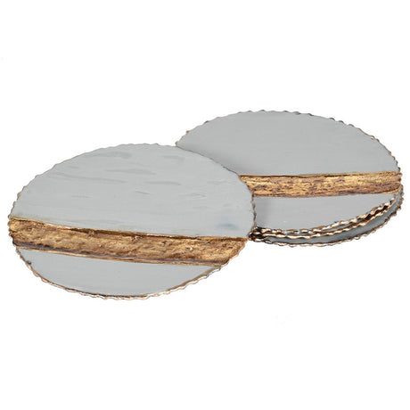 Celeste Set of 4 Grey and Bronze Coasters