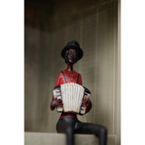 sitting jazz band squeeze box