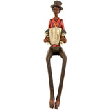 sitting jazz band squeeze box