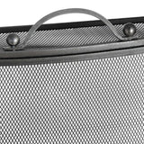 mesh fireguard in antique pewter effect finish