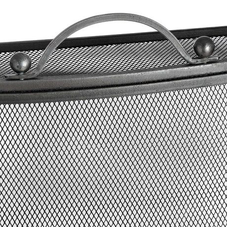 mesh fireguard in antique pewter effect finish