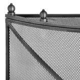mesh fireguard in antique pewter effect finish