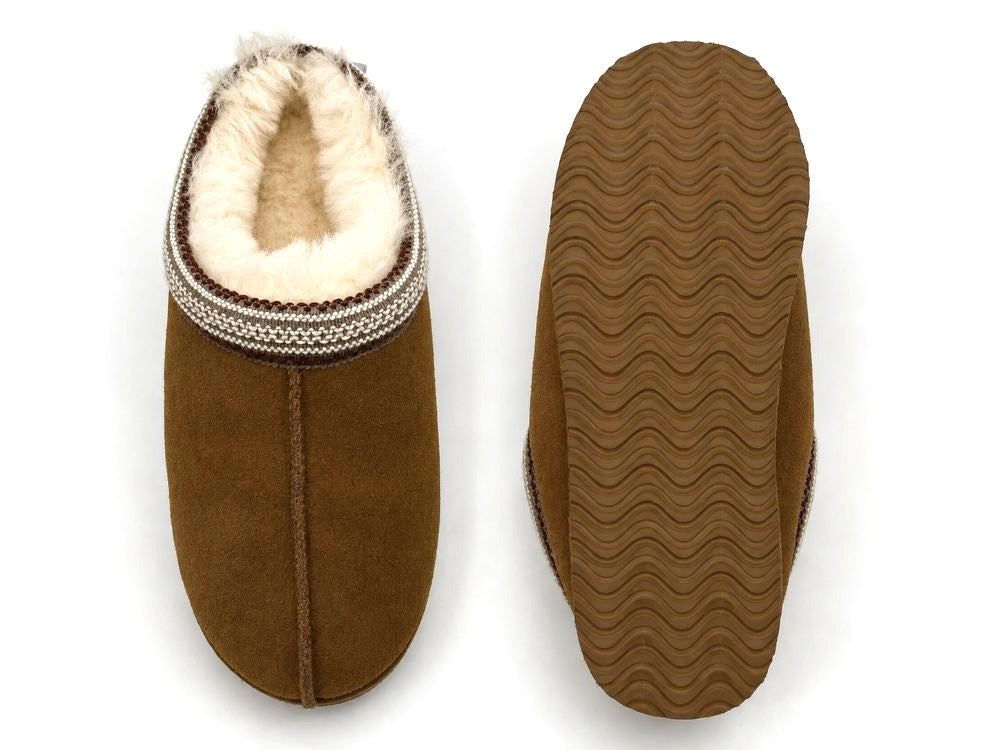 Ambre Ladies Luxury Sheepskin Mules – Chestnut