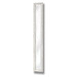antique white frame narrow wall mirror