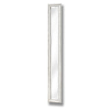 antique white frame narrow wall mirror