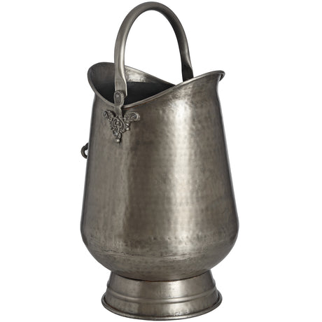 antique pewter coal bucket