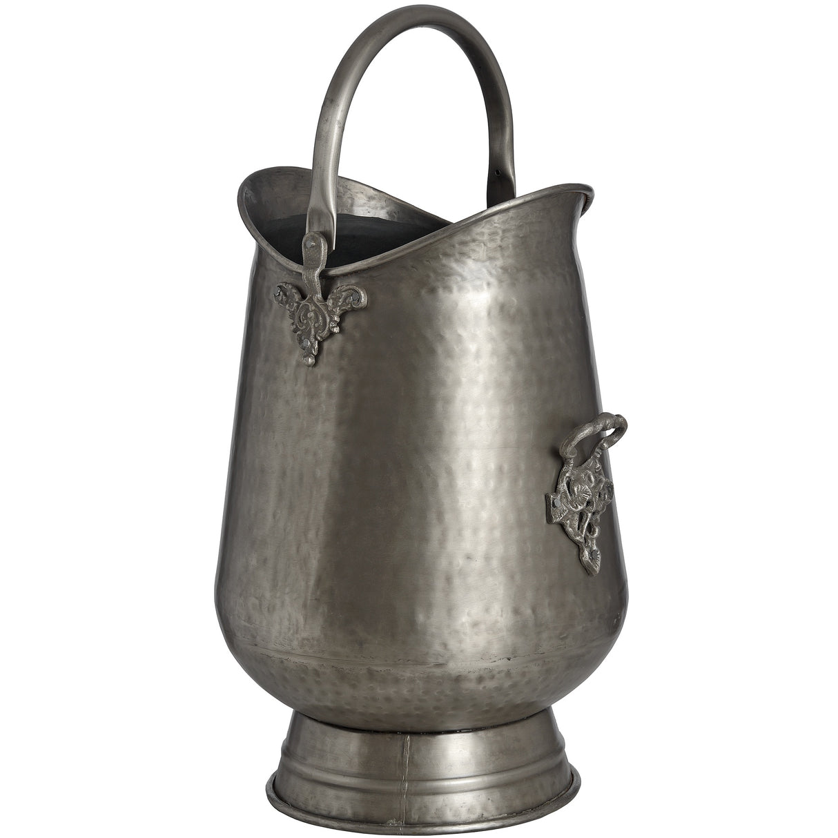 antique pewter coal bucket