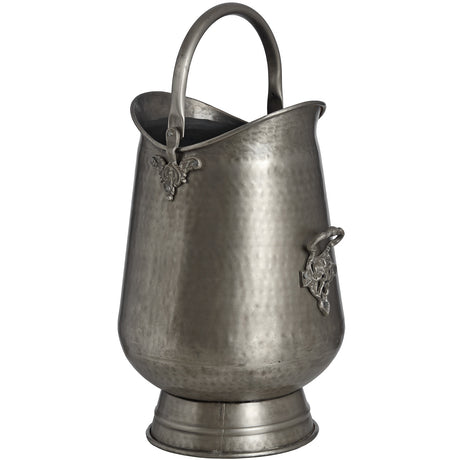 antique pewter coal bucket