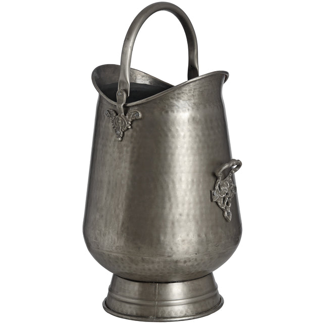 antique pewter coal bucket