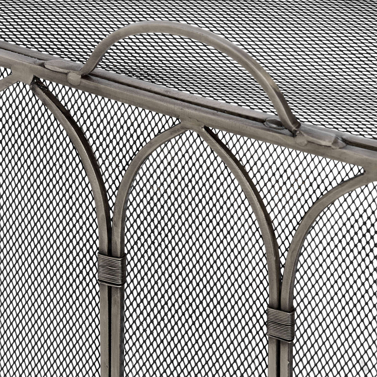 gothic antique pewter firescreen