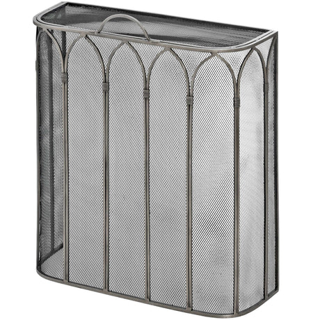 gothic antique pewter firescreen