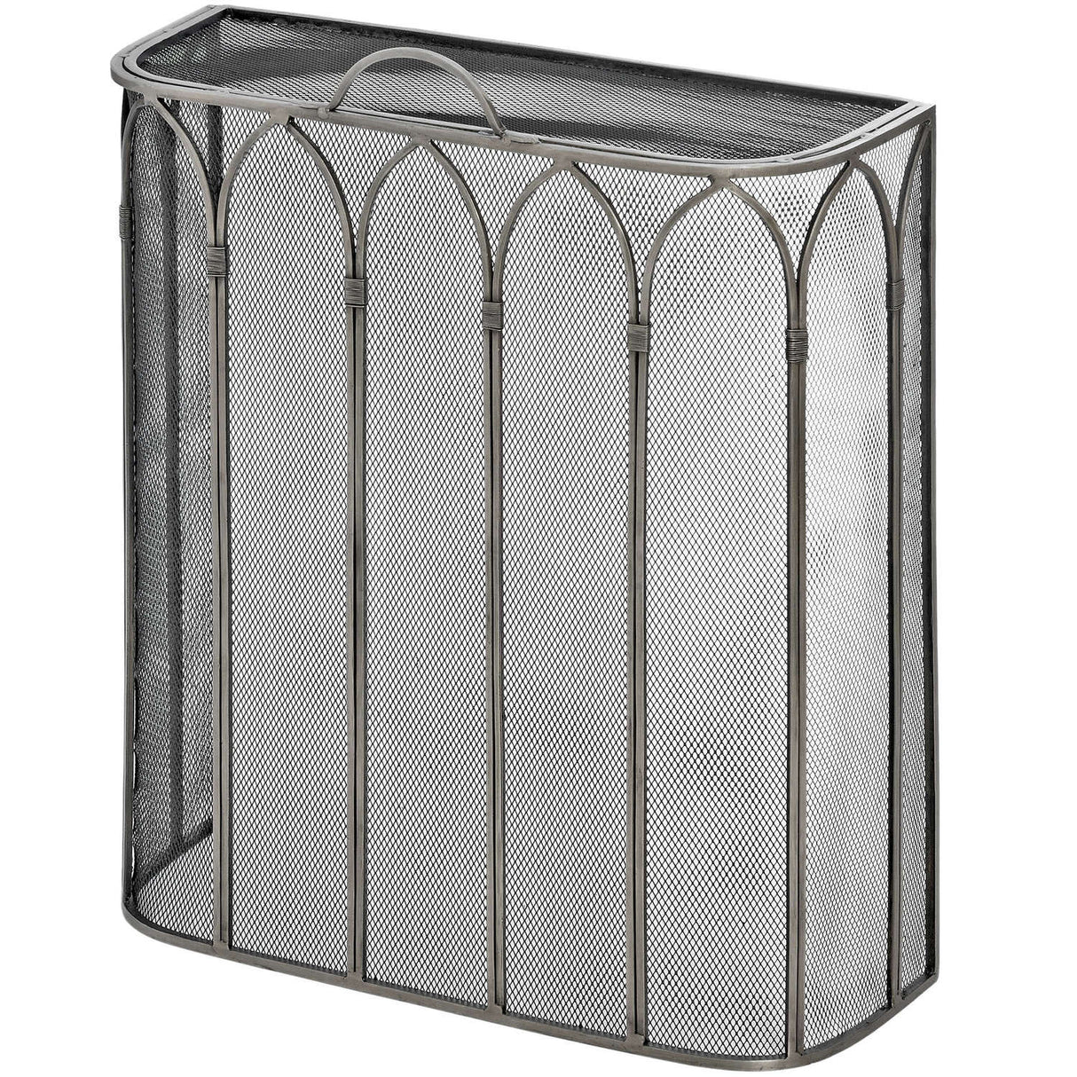 Rosalie Gothic Antique Pewter Firescreen