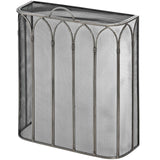Rosalie Gothic Antique Pewter Firescreen