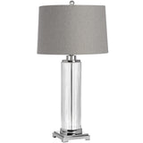 roma glass table lamp