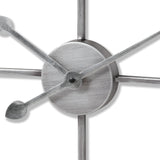 silver heart skeleton wall clock