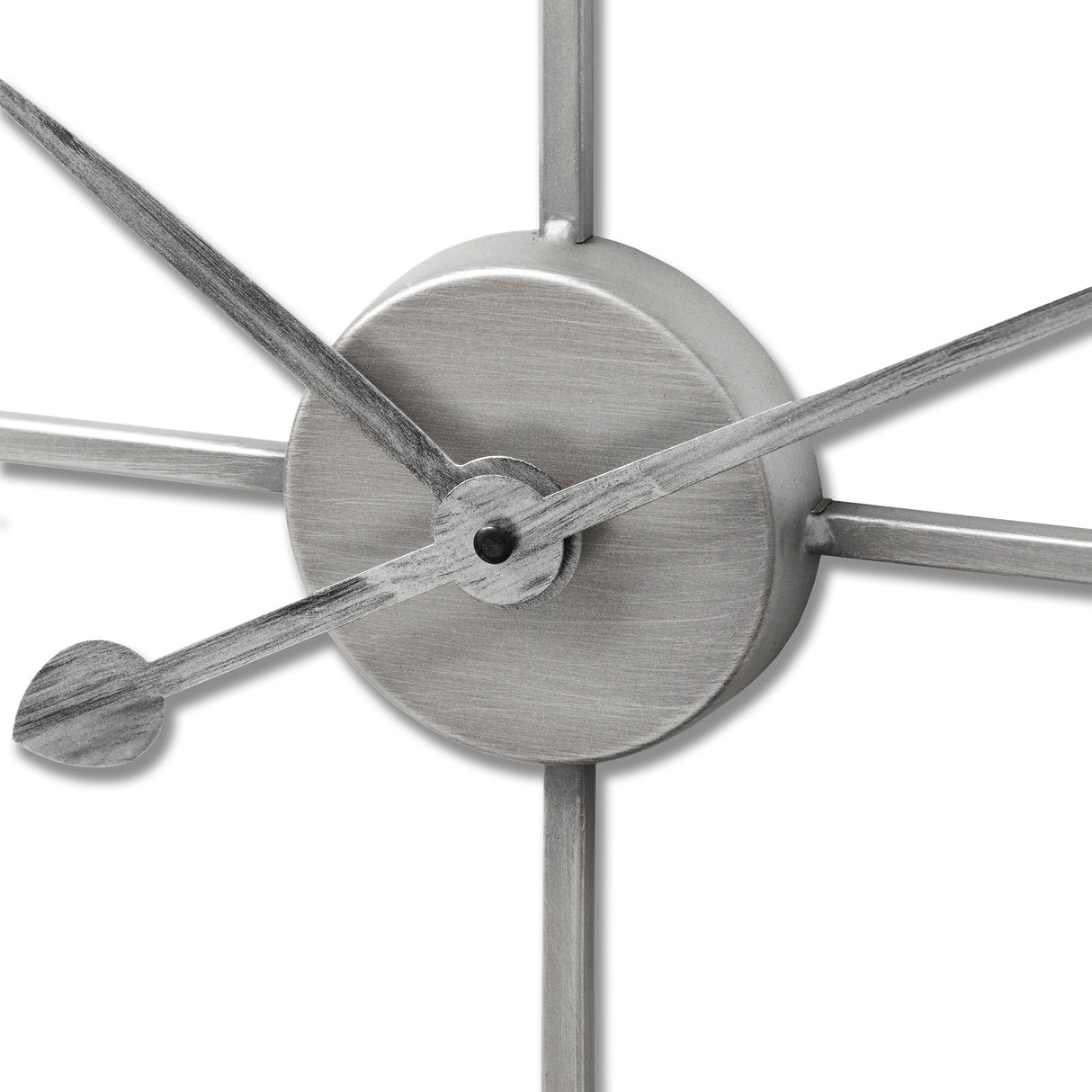 large silver skeleton wall clock