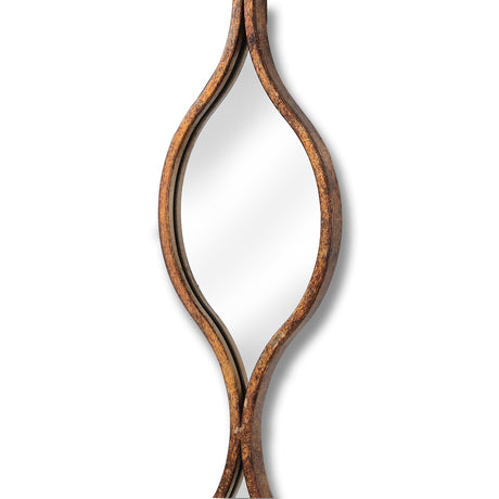 decorative hanging gold mirror
