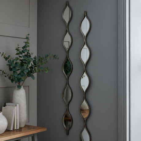 decorative hanging silver mirror