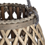 large wicker bulbous lantern