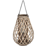 large wicker bulbous lantern