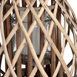 small wicker bulbous lantern