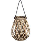 Renee Large Wicker Bulbous Lantern