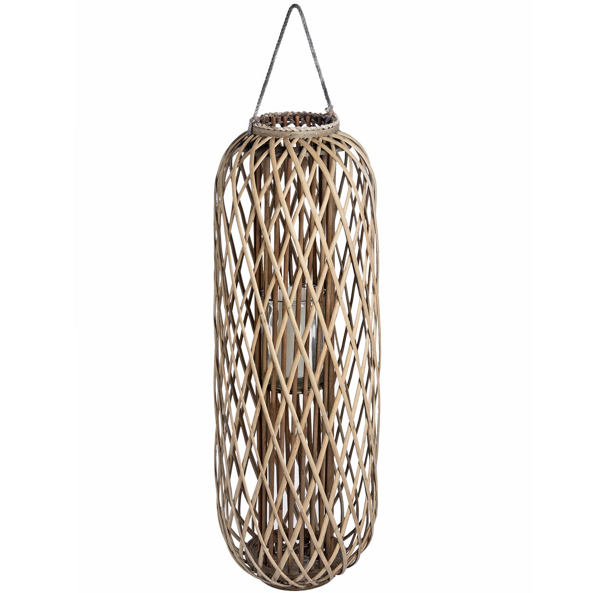 huge standing wicker lantern