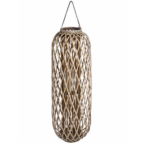huge standing wicker lantern