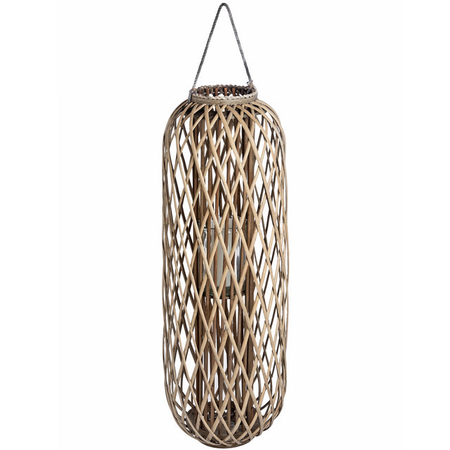 huge standing wicker lantern