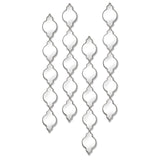 silver quarterfoil decorative hanging mirror