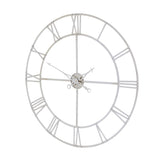 large silver foil skeleton wall clock