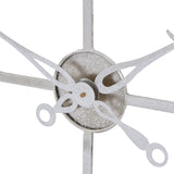 large silver foil skeleton wall clock