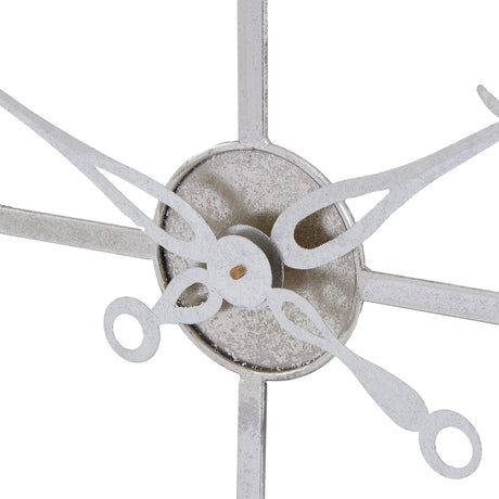 large silver foil skeleton wall clock